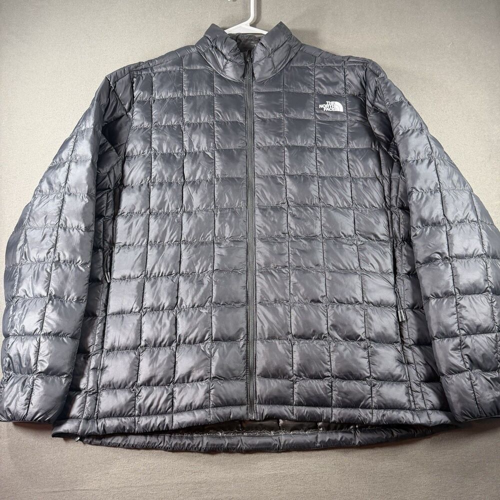 North Face Jacket Men XXL Black Thermoball Quilted Puffer Packable Lightweight